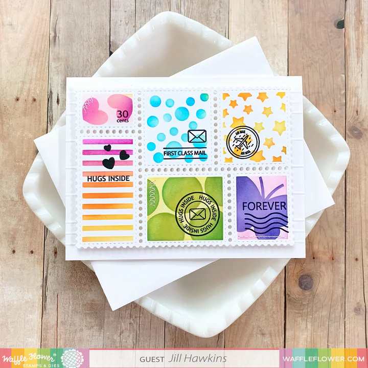 Bild 7 von Waffle Flower Postage Collage Die-Set - Briefmarken-Stanzset