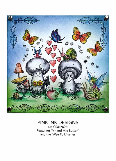 Bild 5 von Pink Ink Designs - Stempel  Mr & Mrs Button - Pilz