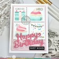 Bild 10 von Waffle Flower Postage Collage Birthday Stamp Set - Stempel