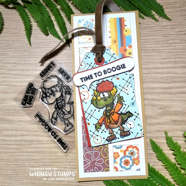Bild 8 von Whimsy Stamps Clear Stamps and Die (Stanze) - Disco Dude Dudley