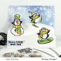 Bild 7 von Whimsy Stamps Clear Stamps - Snow Fun Penguins - Schnee Pinguine
