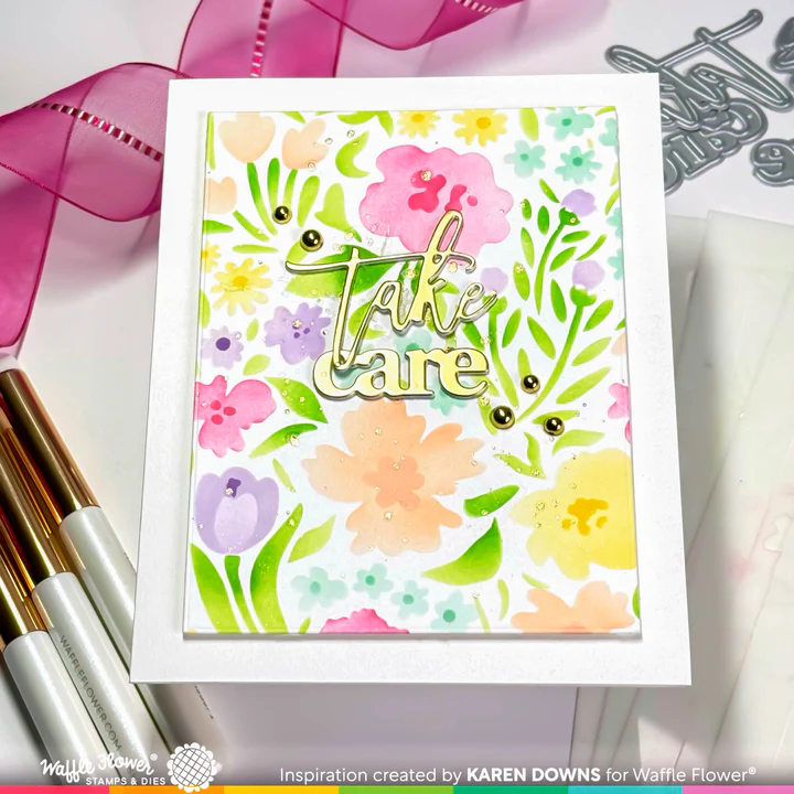 Bild 6 von Waffle Flower Wild Flowers Stencil - Schablone Blumen