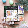 Bild 4 von Waffle Flower Postage Collage Gingerbread Stencil - Briefmarken-Schablone Lebkuchenmännchen