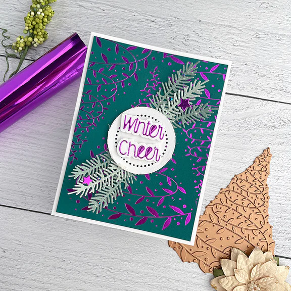 Bild 3 von Spellbinders - Glimmer Hot Foil Plate - Swirling Foliage Tree