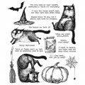 Tim Holtz Stempelgummis Snarky Cat Halloween