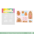 Bild 2 von Waffle Flower Postage Collage Gingerbread Stencil - Briefmarken-Schablone Lebkuchenmännchen
