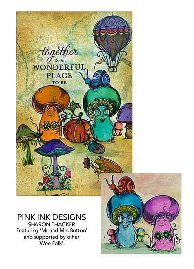 Bild 10 von Pink Ink Designs - Stempel  Mr & Mrs Button - Pilz