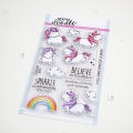 Heffy Doodle Clear Stamps Set - Fluffy Puffy Unicorns - Stempel Einhorn