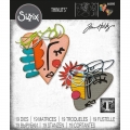 Bild 1 von Sizzix Thinlits Die by Tim Holtz - Stanzschablone - Abstract Faces - Kunst Gesichter