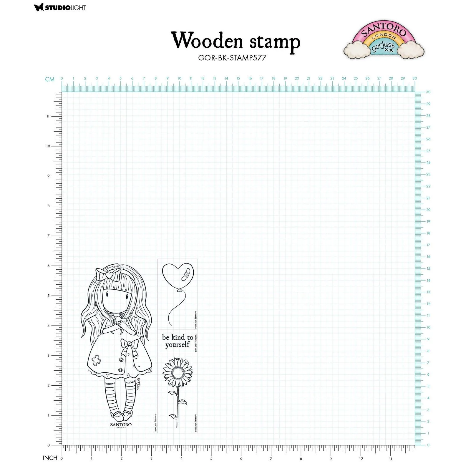 Bild 3 von Gorjuss Be Kind Wooden Stamp Set Be Kind to Yourself - Holzstempel