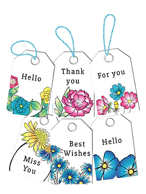 Bild 2 von LDRS Creative - Spring Gift Tag Stack 4x6 Stamp Set - Geschenkanhänger 