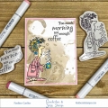 Bild 2 von Crackerbox & Suzy Stamps Cling - Gummistempel Helen with Coffee Lg.