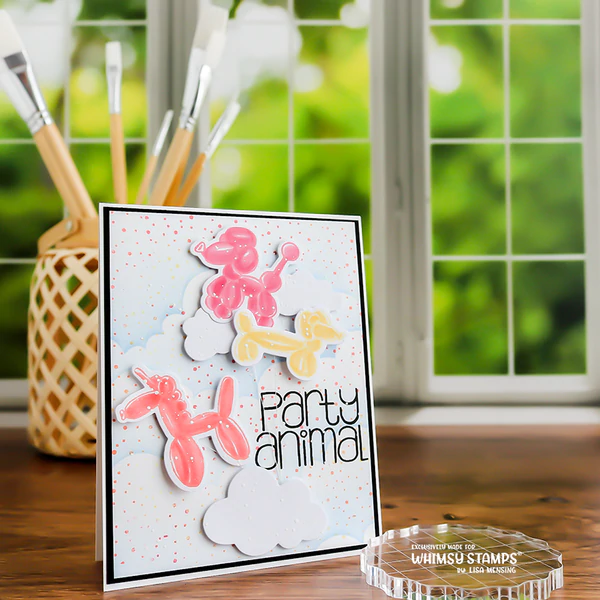 Bild 3 von Whimsy Stamps Clear Stamps -  Party Animal Balloons - Luftballon