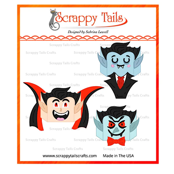 Scrappy Tails Stanz-Set  - Vampire Add-On for A7 Pumpkin Pop Up Card