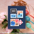 Bild 10 von Waffle Flower Postage Collage Beach Days Stencil - Briefmarken-Schablone Strand