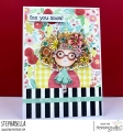 Bild 6 von Gummistempel Stamping Bella Cling Stamp LUNETTES FLOWER POWER RUBBER STAMP
