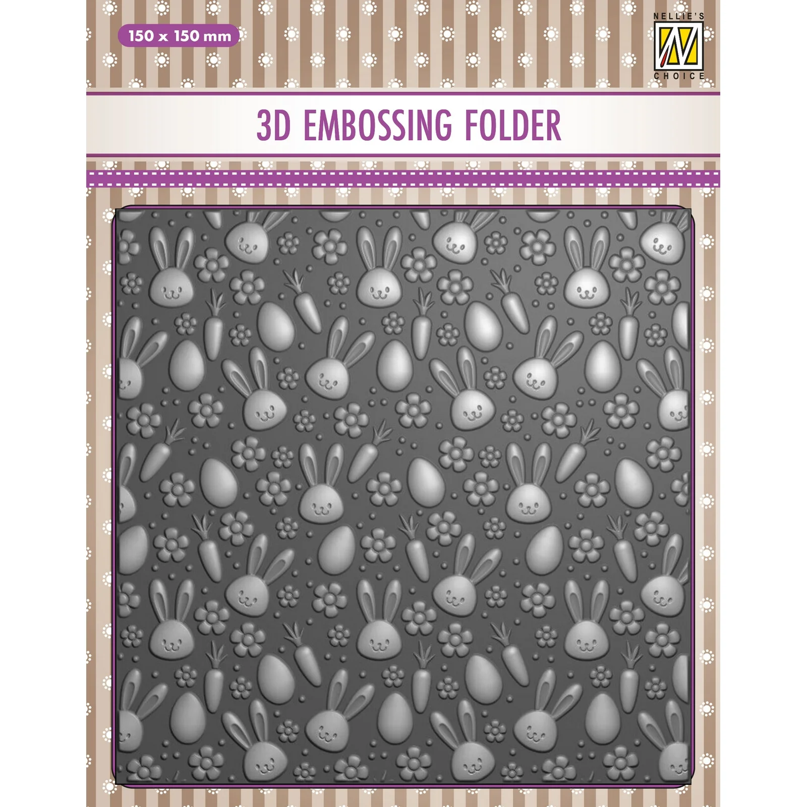 Bild 1 von Nellie‘s Choice 3D Embossing Folder - Bunny's Carrots Ostern