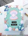 Bild 6 von Waffle Flower Seashell Frame Coloring  Stencil - Schablone Muschel