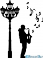 StempelBar Stempelgummi Saxophonist