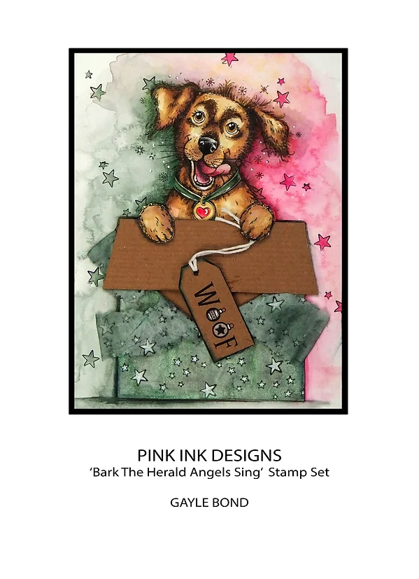 Bild 2 von Pink Ink Designs - Stempel Bark The Herald Angels Sings - Hund