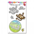 Stampendous! Monkey Cling Rubber Stamps And Cutting Dies Set - Stempel mit Stanzen Affe