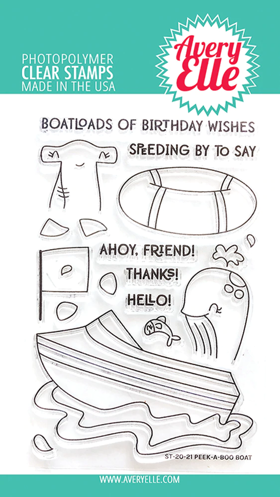 Avery Elle Clear Stamps - Peek-A-Boo Boat