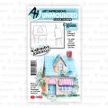 Art Impressions Clearstamp-Set  Watercolor Cottage & Easel Set