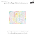 Bild 4 von Lawn Fawn Cuts  - Stanzschablone - giant outlined happy birthday: landscape giant outlined happy bi
