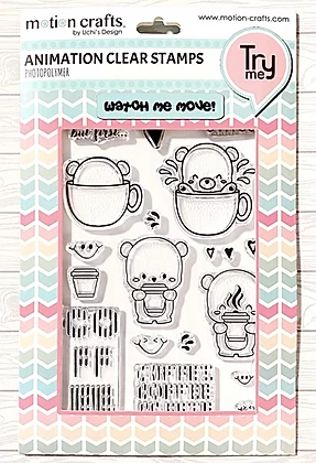 Uchi's Design Animation Clear Stamps  - Love Coffee