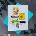 Bild 8 von Waffle Flower Postage Collage Harvest Stencil - Briefmarken-Schablone