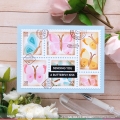 Bild 14 von Waffle Flower  Postage Collage Butterfly Stencil - Stencil-Set