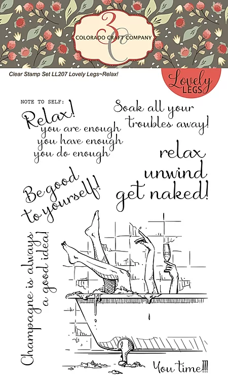Colorado Craft Company Clear Stamps - Lovely Legs~Relax!