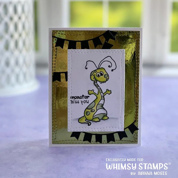 Bild 9 von Whimsy Stamps Clear Stamps - Monster Birthday -Geburtstag