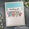 Bild 4 von Art Impressions Clear Stamps Christmas Kitty Flip Card - Weihnachtskatzen