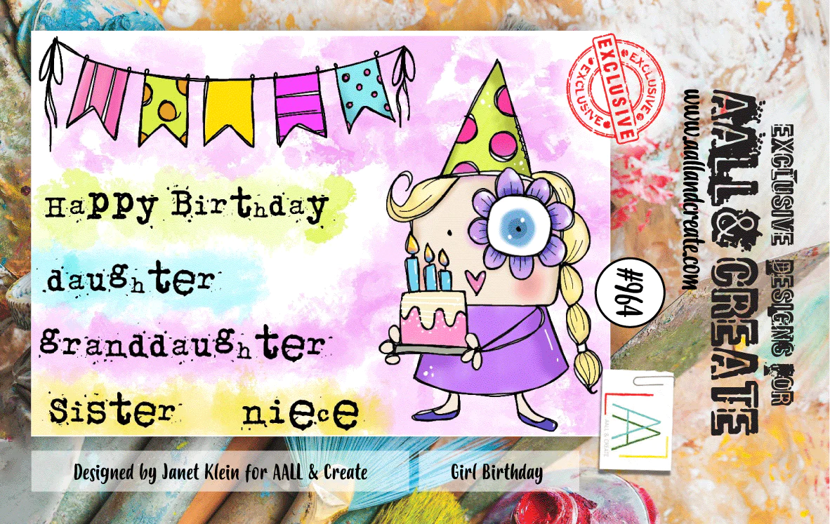 AALL & Create Clear Stamps - GIRL BIRTHDAY