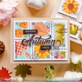 Bild 2 von Waffle Flower Postage Collage Harvest Stencil - Briefmarken-Schablone