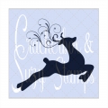 Crackerbox & Suzy Stamps Cling - Gummistempel Reindeer - Rentier