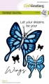 CraftEmotions Stempel - clearstamps A6 - Bugs 4 Carla Creaties - Schmetterling