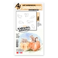 Art Impressions Stamp Set - Watercolor Mini Mice & Squirrel Set