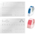 We R Memory Keepers Label Embossing Folder - Prägefolder und Etikettenband - Spring & Summer