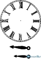 StempelBar Stempelgummi Uhr mit Zeiger