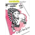 carabelle studio Stempelgummi - Elf with a snowglobe
