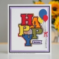Bild 3 von Creative Expressions Big Bold Words Happy Craft Die & Stamp Set - Stanze & Stempel