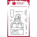 Woodware Clear Stamp Singles Gnome Gift - Gnome mit Geschenk