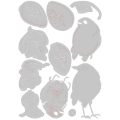 Bild 2 von Sizzix Thinlits Die by Tim Holtz - Stanzschablone - Bird & Egg Colorize, Vogel