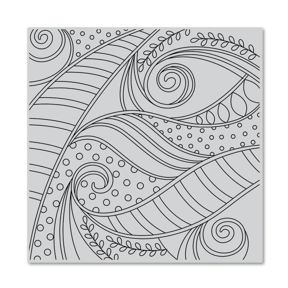 Hero Arts Cling Stamp - Swirls and Dots Bold Prints