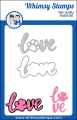 Bild 1 von Whimsy Stamps Die Stanze - Love Paw Word and Shadow Die Set