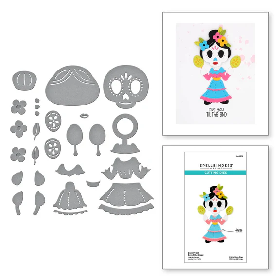 Bild 9 von Spellbinders Dancin' Day of the Dead Girl Etched Dies from the Dancin' Halloween Collect - Stanz-Set