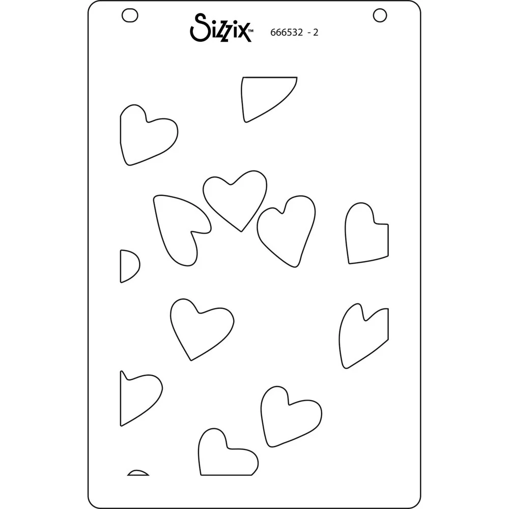 Bild 6 von Sizzix - Layered Stencils - Mark Making Hearts by Kath Breen