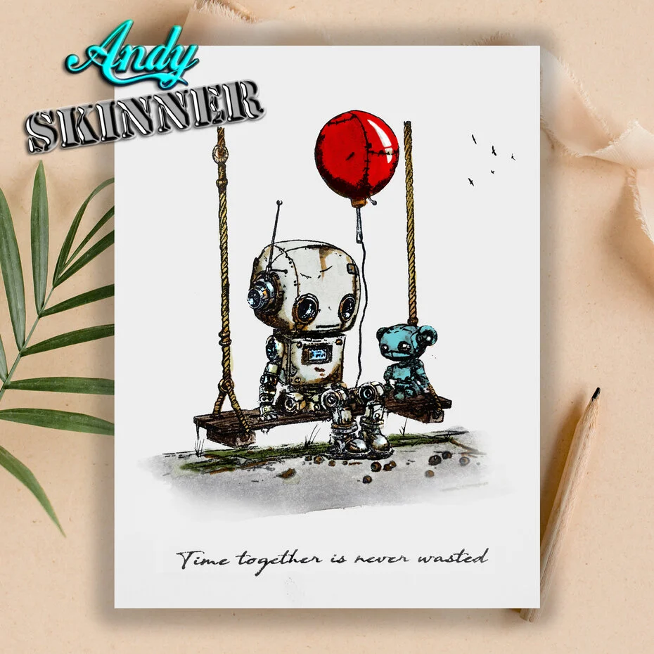 Bild 2 von Creative Expressions Pre Cut Stamp - Gummistempel - Andy Skinner Botology Time Together